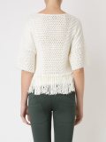 v-neck knit blouse