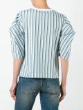 oversized sleeves striped blouse