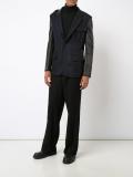 contrast sleeve blazer
