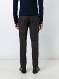 checked slim fit trousers