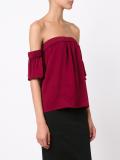 off-shoulders ruffled sleeves blouse