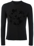 floral embroidery longsleeves T-shirt