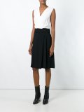 envelope neck mid dress