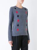 diamond intarsia jumper 