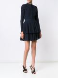 perforated manadarin collar shirt