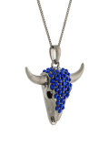 embellished bull head pendant