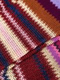 striped knit scarf