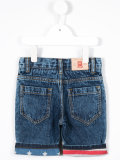 patchwork denim shorts 