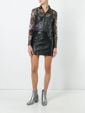 lace glitter detail top