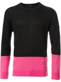 ribbed colour block jumper