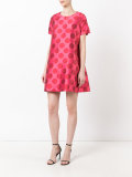 pois print flared dress