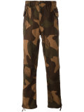 camouflage tapered trousers