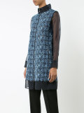 high neck zipped coat