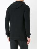 zipped knitted hoodie