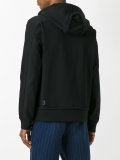 drawstrings zipped hoodie