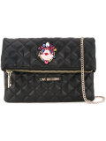 studded pin shoulder bag