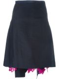 lace detail seersucker skirt