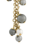 glass pearl dangle earrings