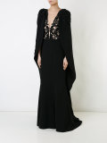 v-neck embellished gown 