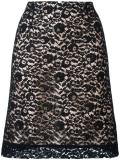 lace overlay A-line skirt