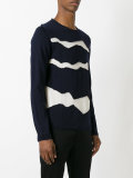 panel detail lightweight knitted jumper