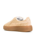 embossed snakeskin effect sneakers