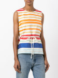 horizontal stripe blouse