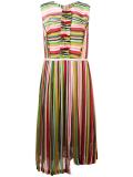 striped pleated dress