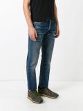stonewashed slim-fit jeans