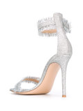 frayed trim sandals 