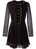polka dot flared dress
