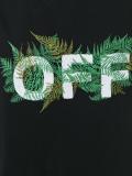 leaf embroidered T-shirt