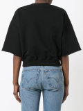 cropped logo sweatshirt