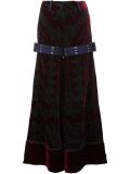 calligraphy print velvet palazzo pants