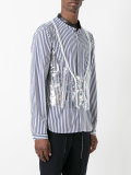 buttoned deep neck vest