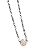 pave ball necklace