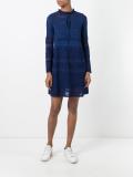 ruffled neck shift dress