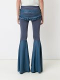 leather flared trousers