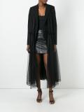 pleated tulle blazer