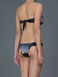 printed bandeau bikini set
