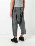 drop-crotch cropped trousers
