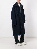 raw edge oversized coat
