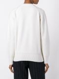 ribbed round neck jumper