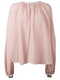 collarless blouse