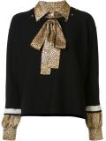 jumper with shirt underlay