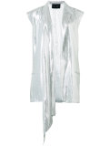 metallic open vest