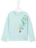 floral embroidered T-shirt