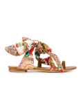paisley print flat sandals