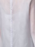 high collar organza blouse