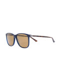 Web plaque square sunglasses